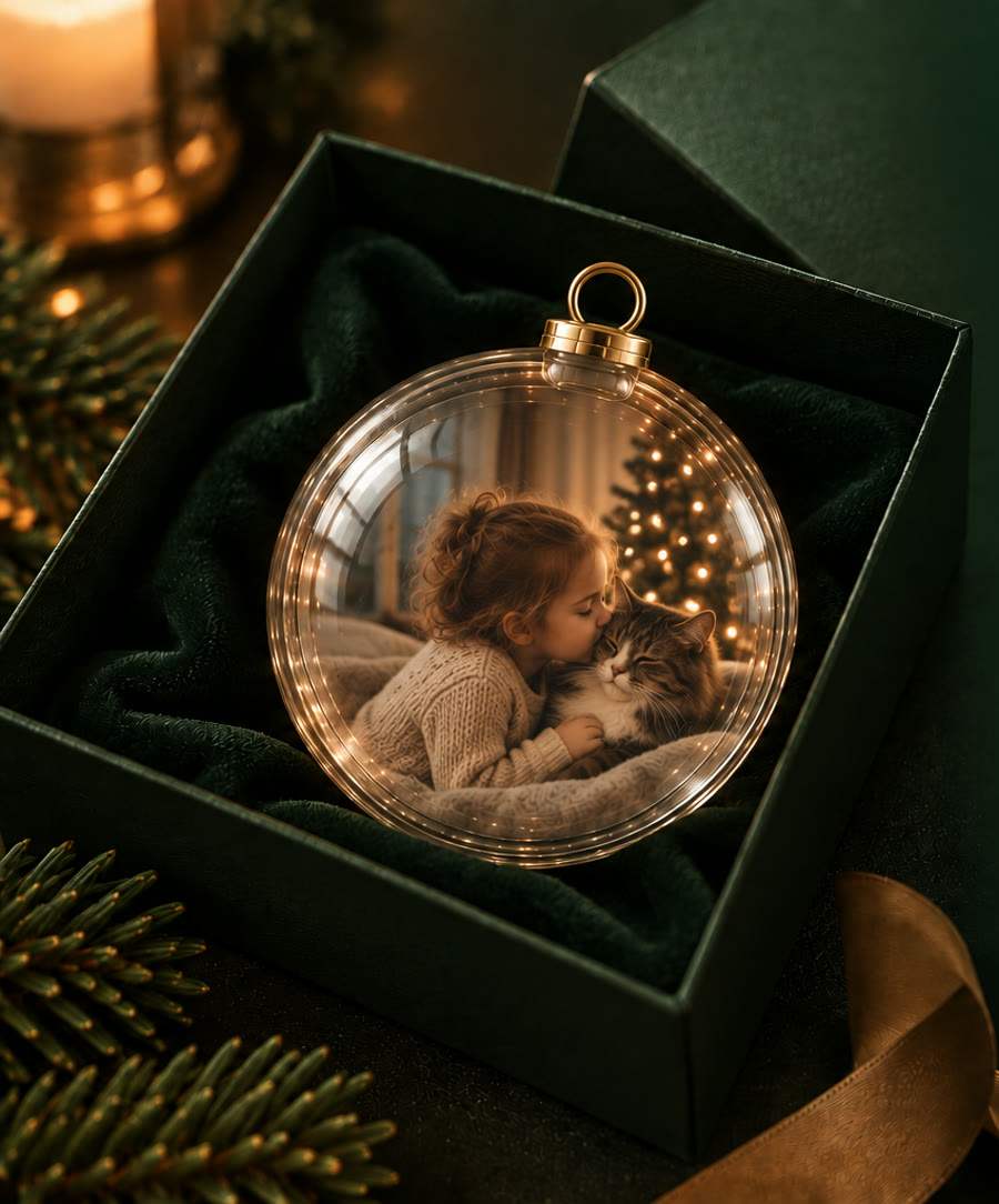 A MemoryOrb resting in its green gift box, glowing